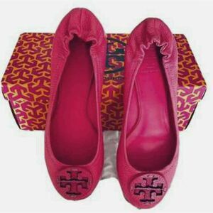 Tory Burch Designer Women's Pink Ballet Flats - Size 9.5